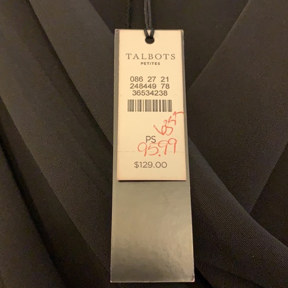 Talbots Petites Black Short-sleeve Dress, Size Small - Picture 3 of 8